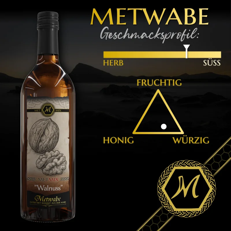 Met - Mix - Walnuss - 0,75 l - 8,5 % vol - Honigwein-Mix