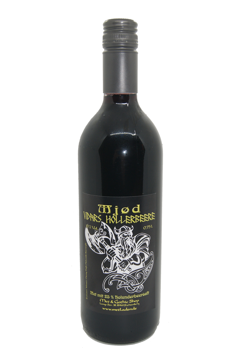 Vidars Hollerbeere - Met mit Holunderbeere in 0,75 Liter Flasche - 10 %