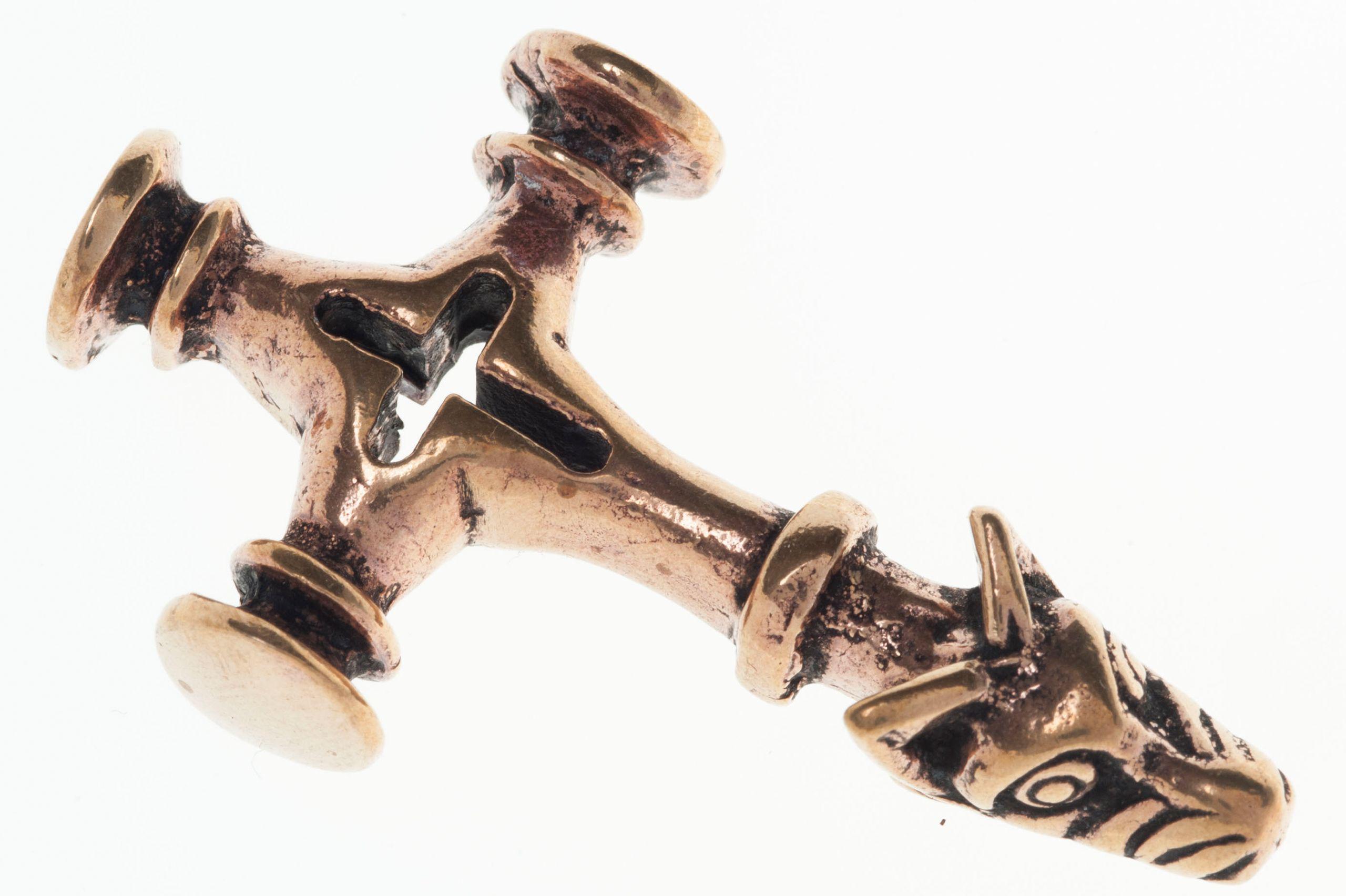 WOLFSKREUZ 5.3 cm Thorshammer Island Bronze - atb1