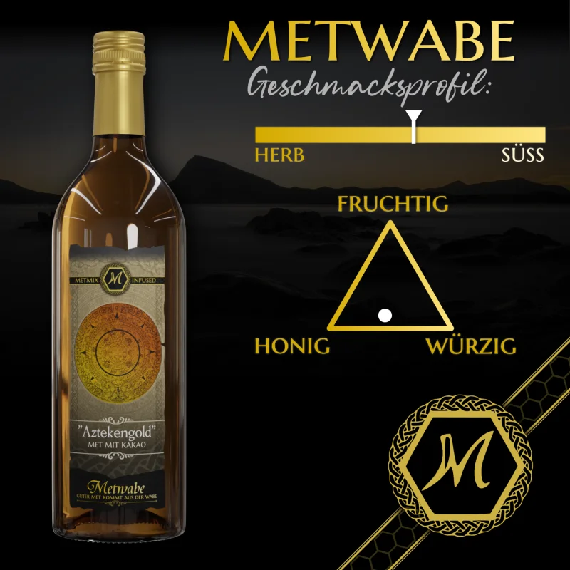 Met Aztekengold - "Met mit Kakao" - 0,75l - 12%vol - Honigwein