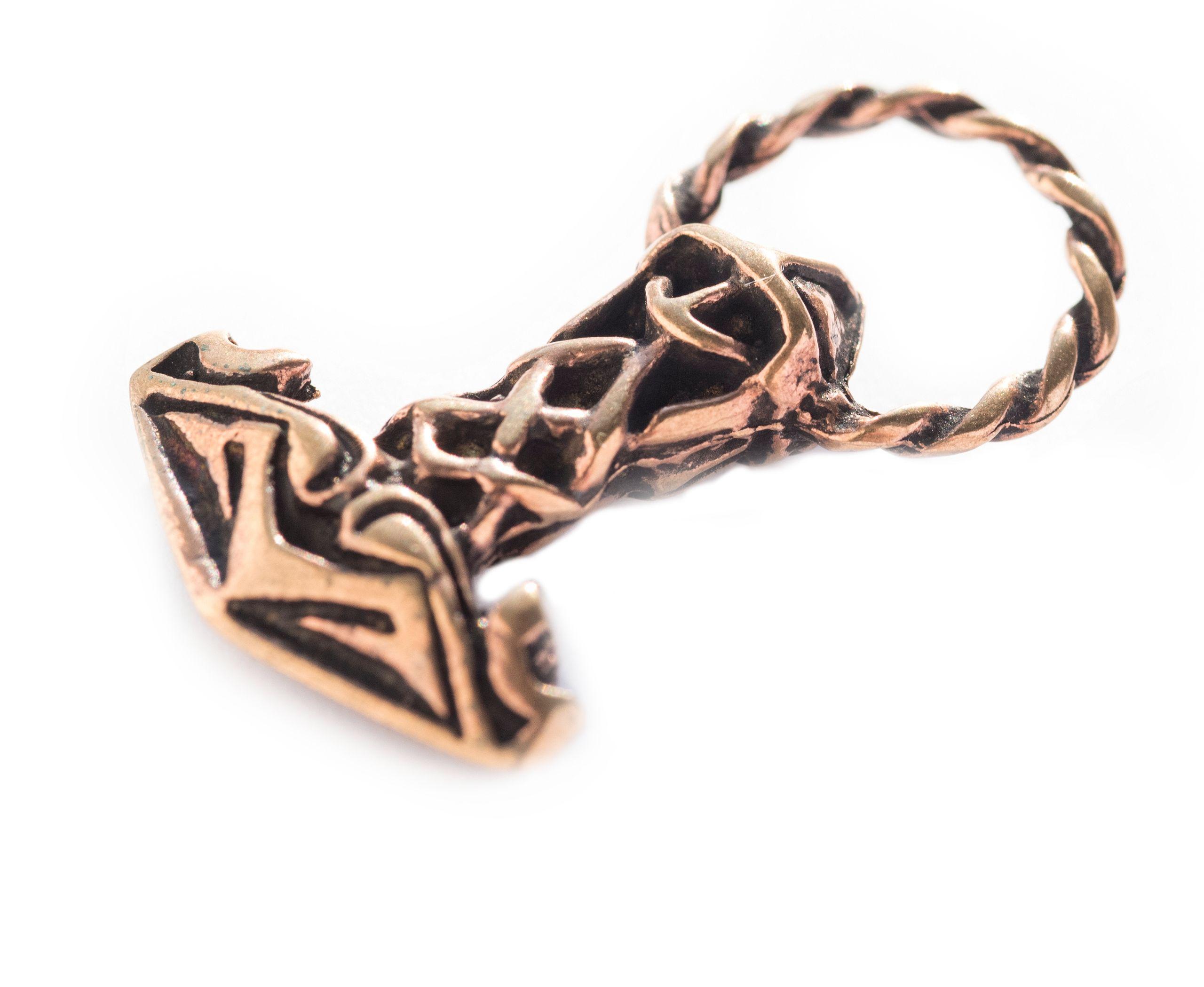 Thorshammer mit Ring Bronze 3.3 cm - atb19