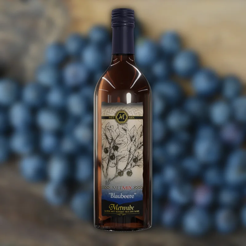 Met-Mix-Blaubeere - 0,75 l - 11 % vol -Honigwein - Mix