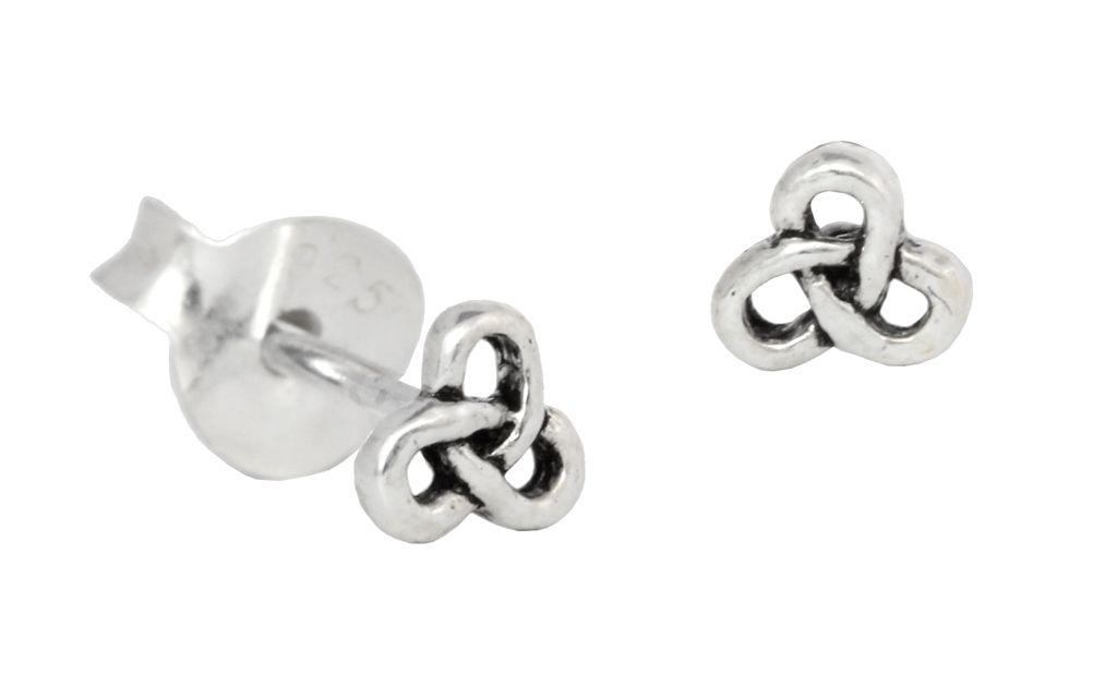 Ohrstecker Keltischer Knoten 3 mm Silber - ost6