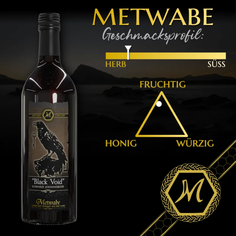 Black Void "Magic Mead Johannisbeere" - 0,75l - 8% - Met /Honigwein - Mix