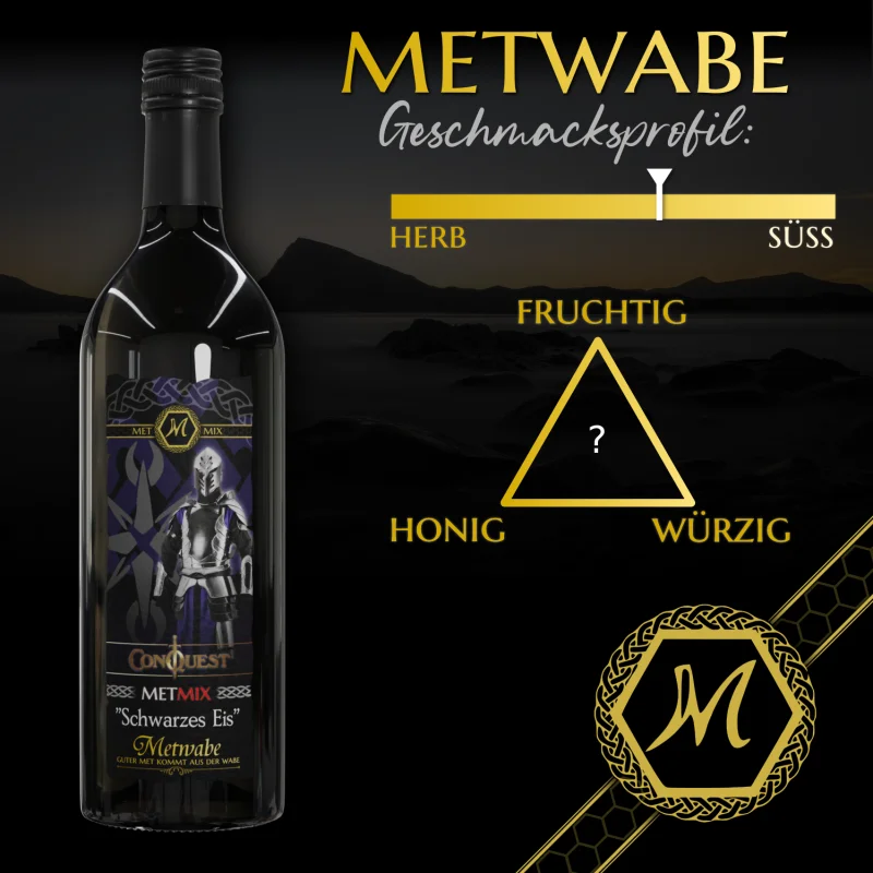 Met - Mix - Schwarzes Eis - 0,75 l - 10,5 % vol - Honigwein - Mix