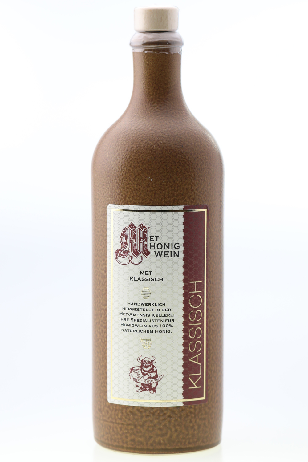 Met klassischer Honigwein - 0,75l Fl. - 11% in Tonflasche
