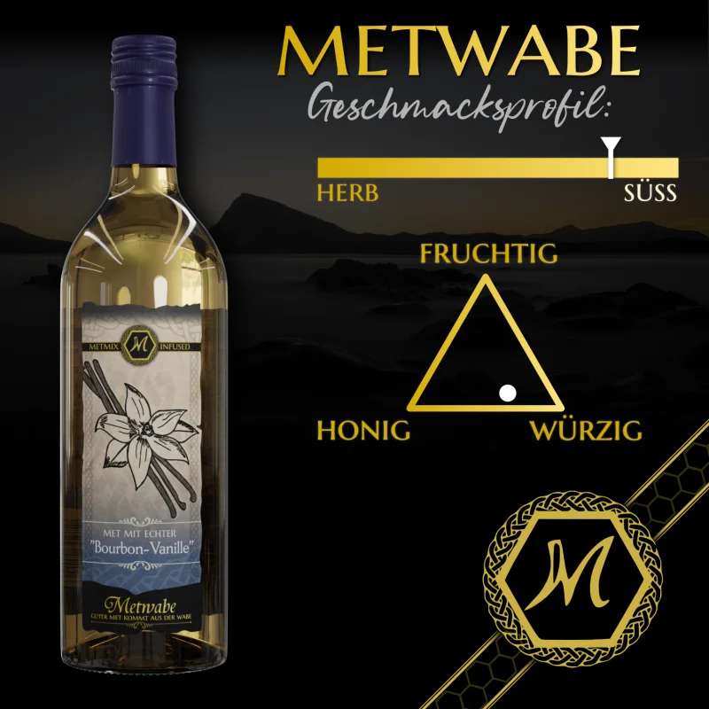 Met mit Bourbon-Vanille - 0,75 l - 11 % vol - Honigwein