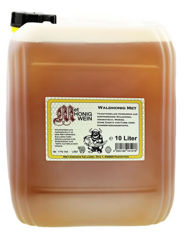 Forest honey mead, honey wine made from forest honey, 11% vol., canister | 10 liters