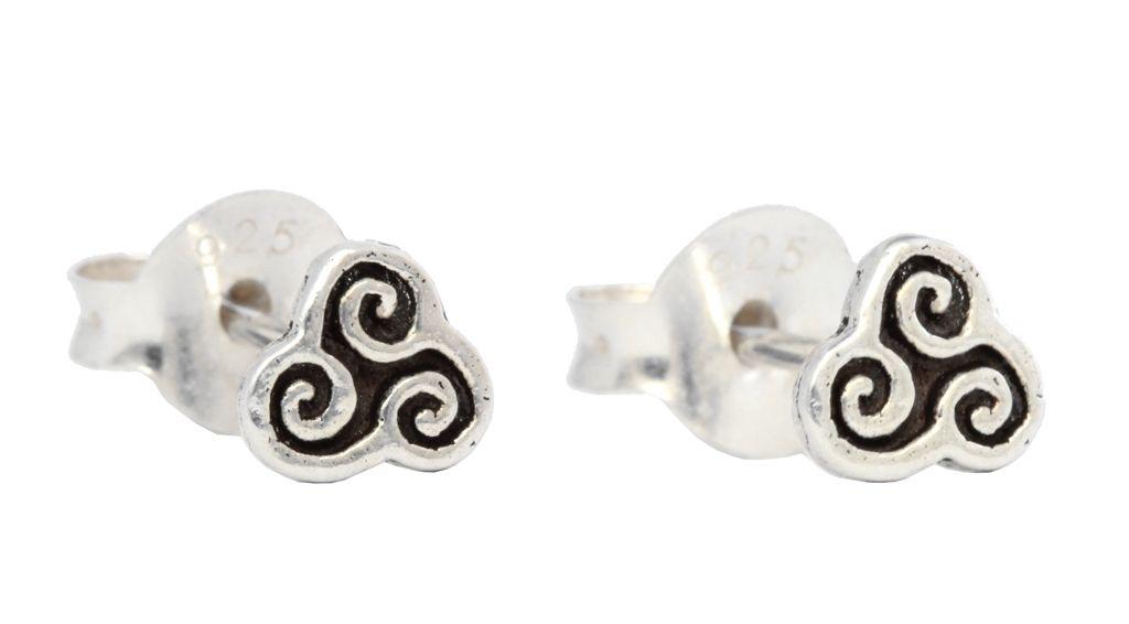 Triskele ear studs 4 mm silver - ost4