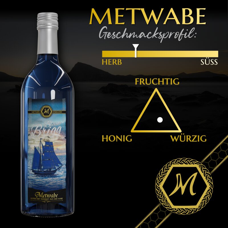 Met / Honigwein - BLAUE BRIGG "Blue Rum" - 0,75l - 11,5%vol