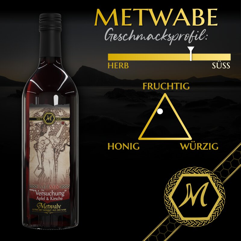 Met - Honigwein "Die Versuchung" Apfel & Kirsch - 0,75l - 7,5%vol