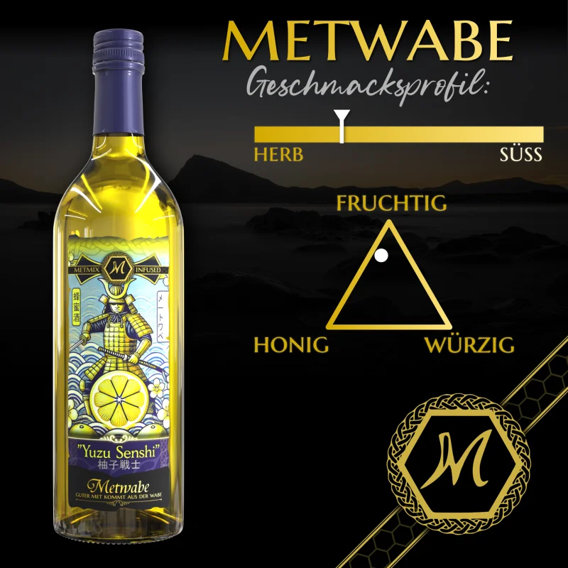 Yuzu Senshi "Met mit Yuzu" - 0,75 l - 6,5 % vol - Met / Honigwein