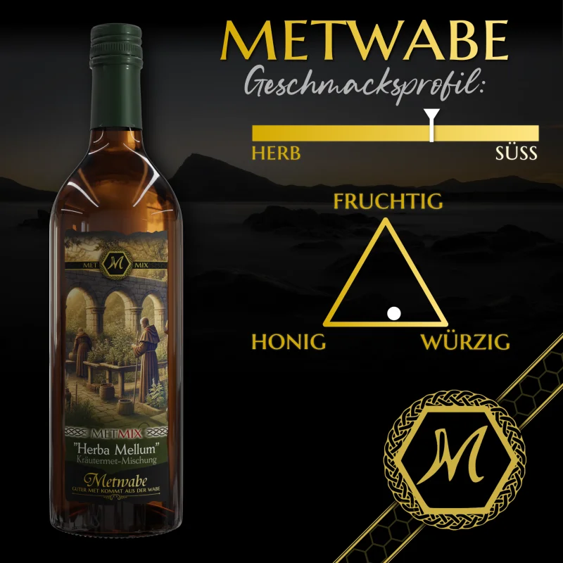 Met-Mix - Honigwein-Mix - "Herba Mellum" - Kräutermet-Mischung - 0,75 l - 9,5 %