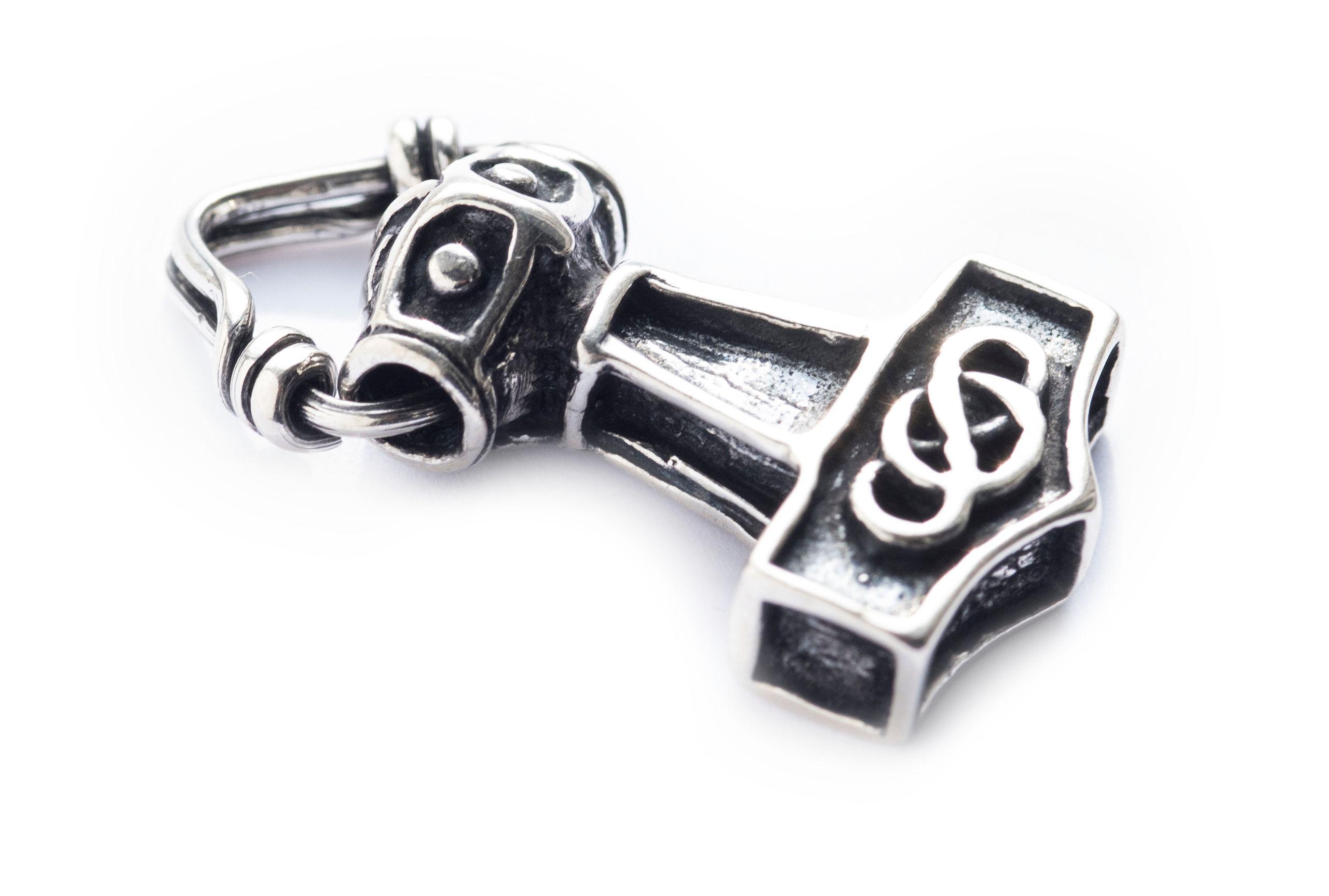 Thor hammer silver 3.2 cm - at30