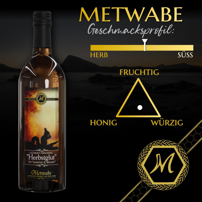 Met / Honigwein Exklusiv "Herbstglut" Typ "Marone & Brandy" 0,75l 8%vol