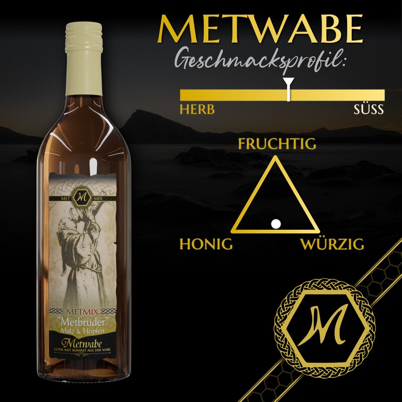 Met "METBRUDER" - Hopfen & Malz - 0,75l - 11%vol - Honigwein