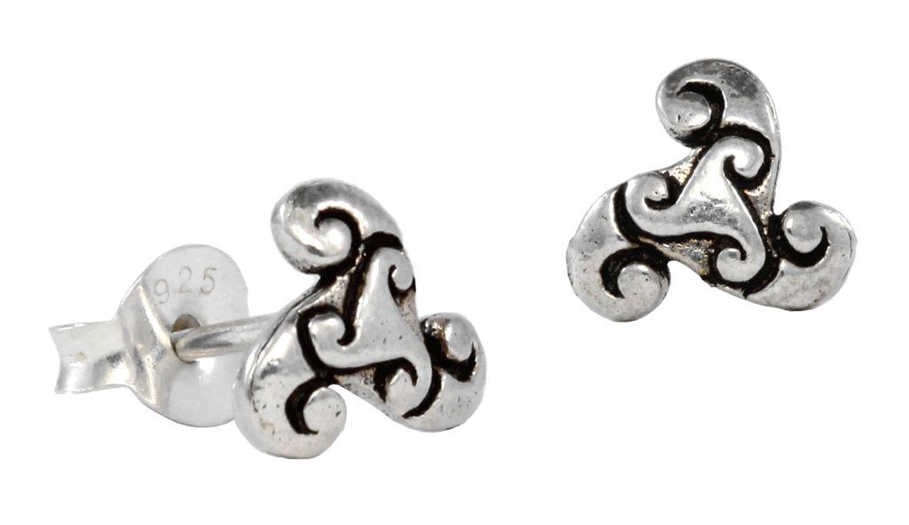 Ear studs TRISKELE 7 mm silver - ost62