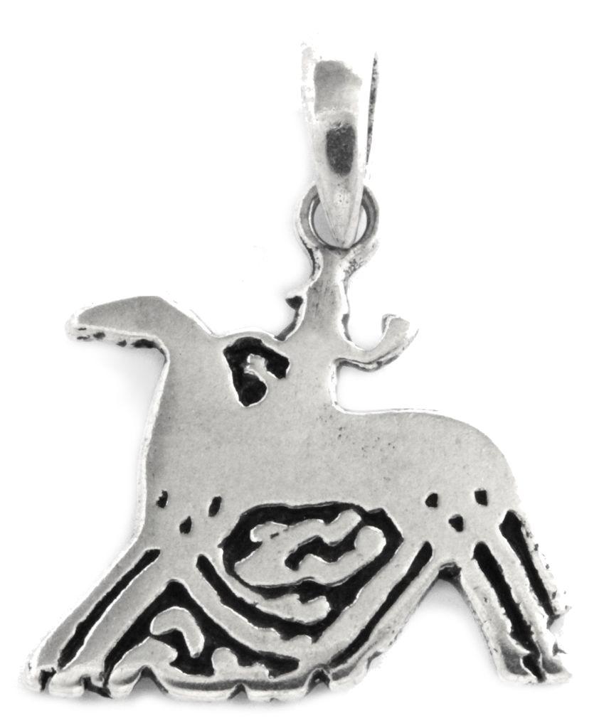 Anhänger ODIN auf SLEIPNIR 2.3 cm Silber - av64