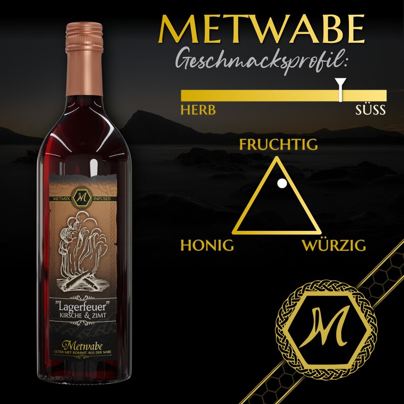 Met / Honigwein - Lagerfeuer "Met mit Kirsche & Zimt" - 0,75l - 6%vol