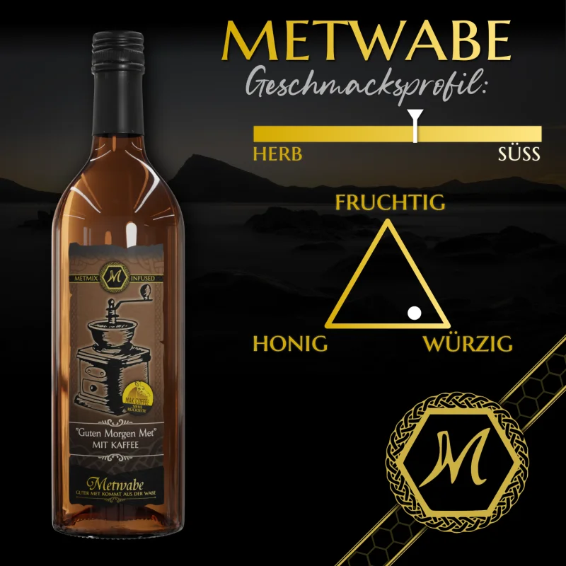 Guten-Morgen-Met "Met mit Kaffee" -  0,75 l - 11 % vol - Honigwein