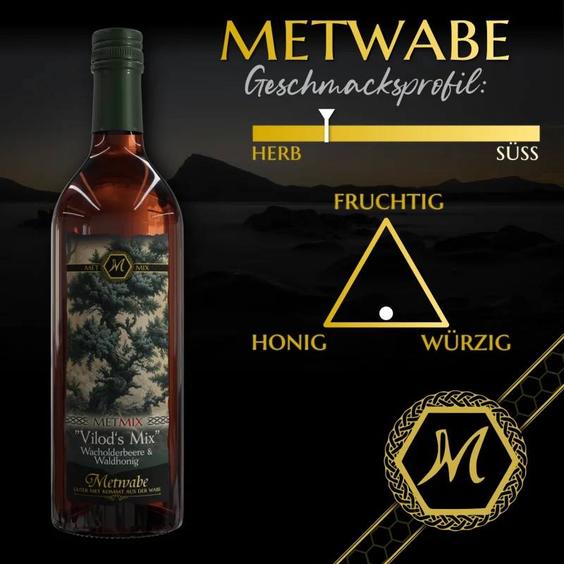 "Vilod`s Mix" Met mit Wacholderbeere & Waldhonig - 0,75 l - 9 % vol - Honigwein