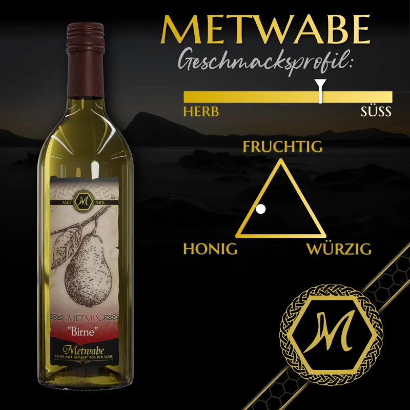 Met - Mix - Birne - 0,75 l - 8 % vol - Honigwein - Mix