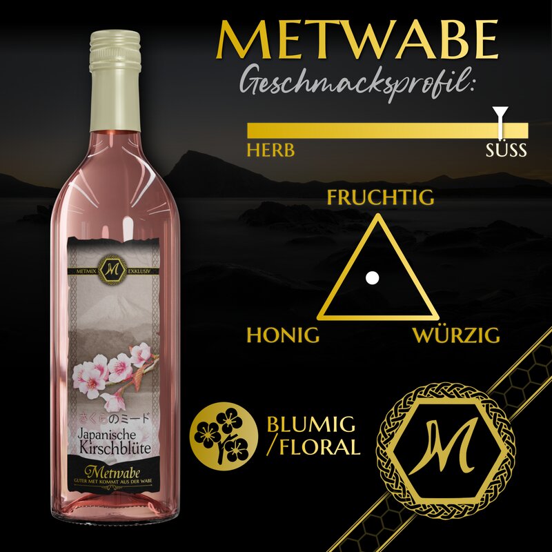 Met "Japanische Kirschblüte" - 0,75l - 9,5%vol - Honigwein