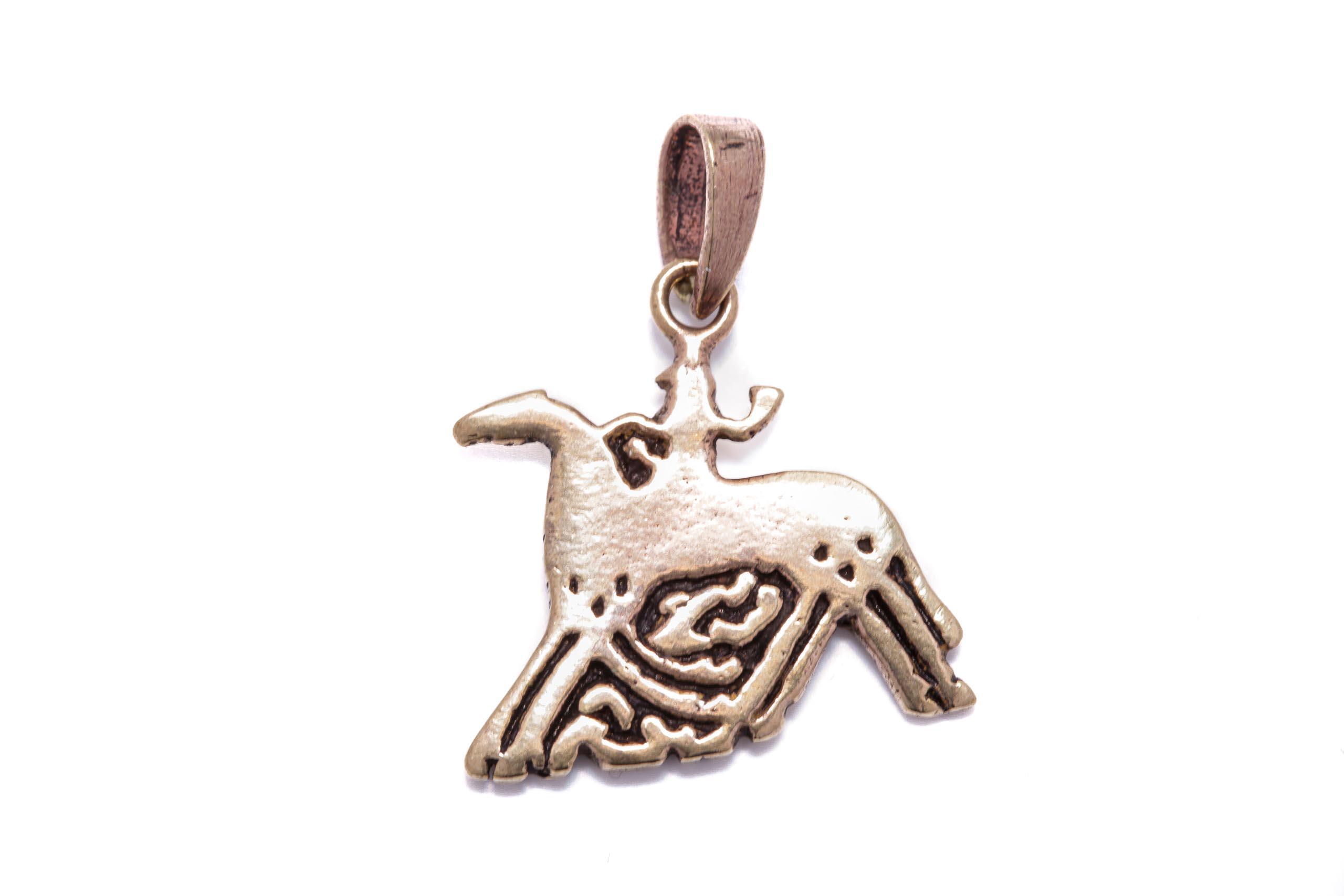 Anhänger ODIN auf SLEIPNIR 2.3 cm Bronze - avb64