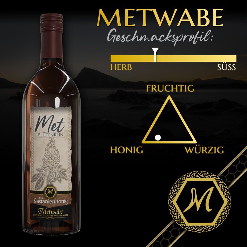 Kastanien Met - 0,75l - 12 %vol - Honigwein