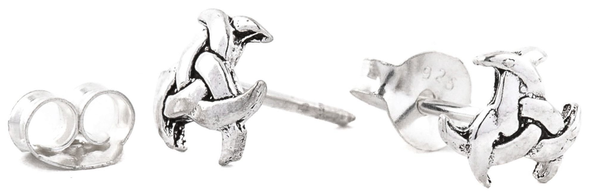 Ear studs Celtic Trinity 7 mm silver - ost45