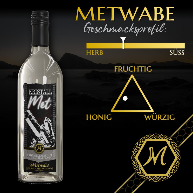 Kristall Met - 0,75l - 10,5%vol - Honigwein