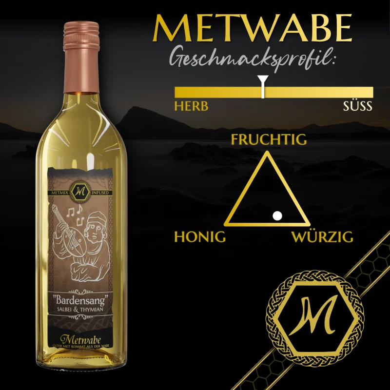 Bardensang "Met mit Thymian & Salbei" - 0,75l - 11% vol - Honigwein