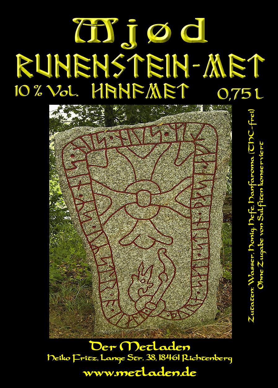 Runenstein-Met Hanf - Honigwein m. Hanfextrakt - 0,75l Fl. - 10 %
