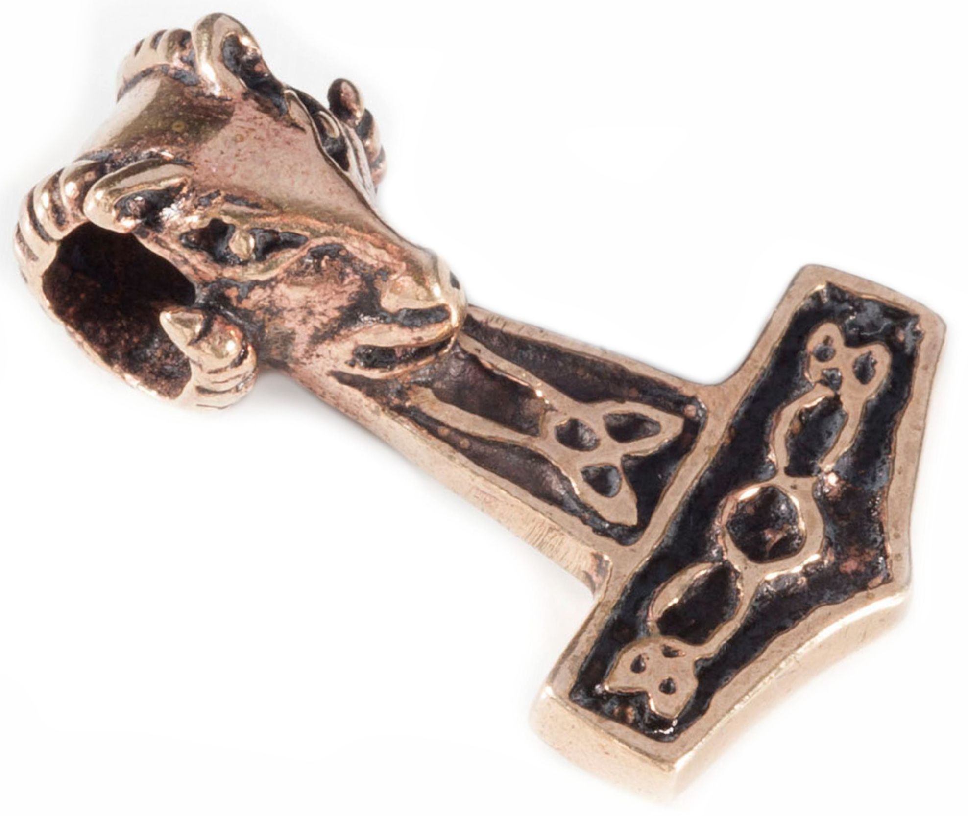 Thor's hammer with ram's head 2.7 cm - atb35-2