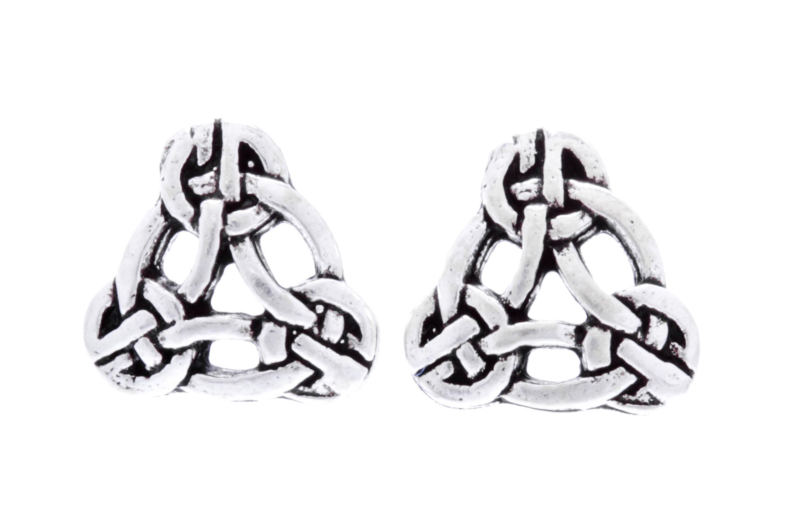 Ear studs Celtic knots 7 mm silver - ost102