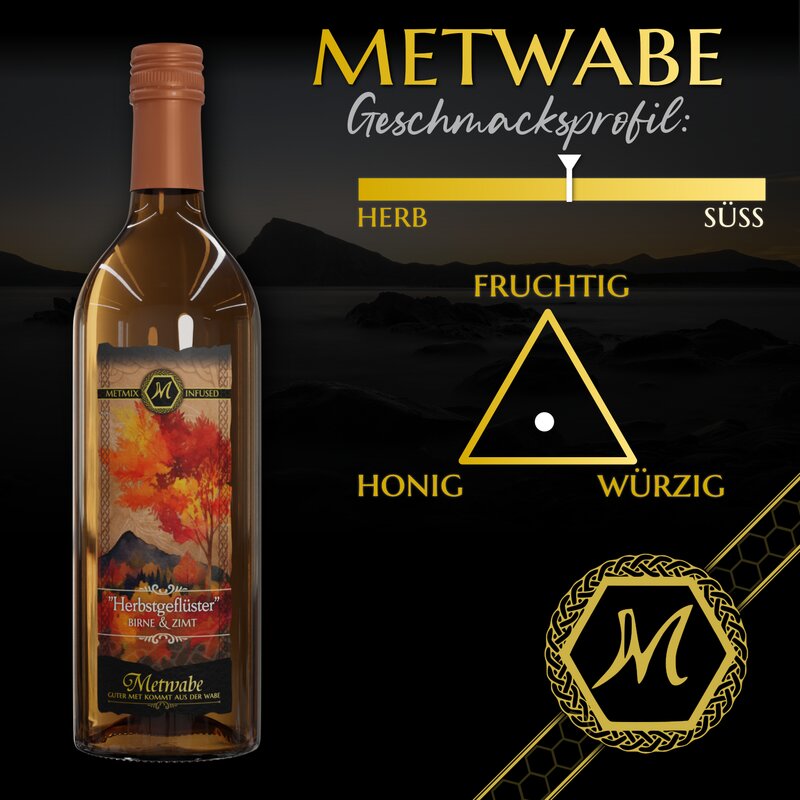 Met / Honigwein Mix - HERBSTGEFLÜSTER Birne & Zimt - 0,75l - 7,5%vol
