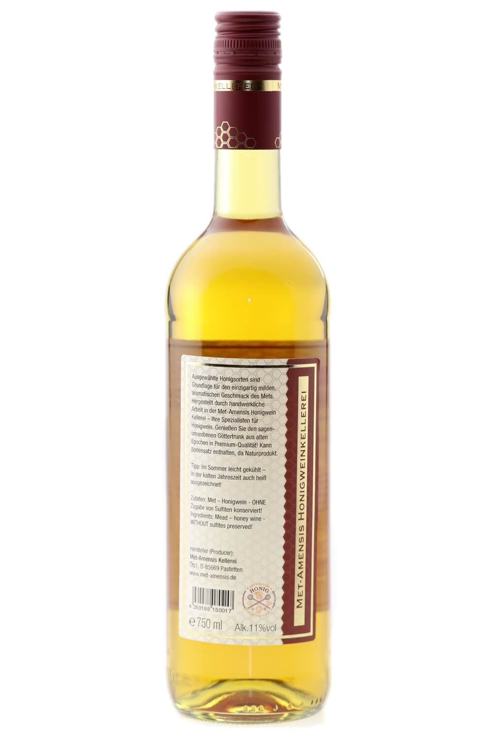 Met klassisch - lieblicher Honigwein - 0,75l Fl. - 11 %