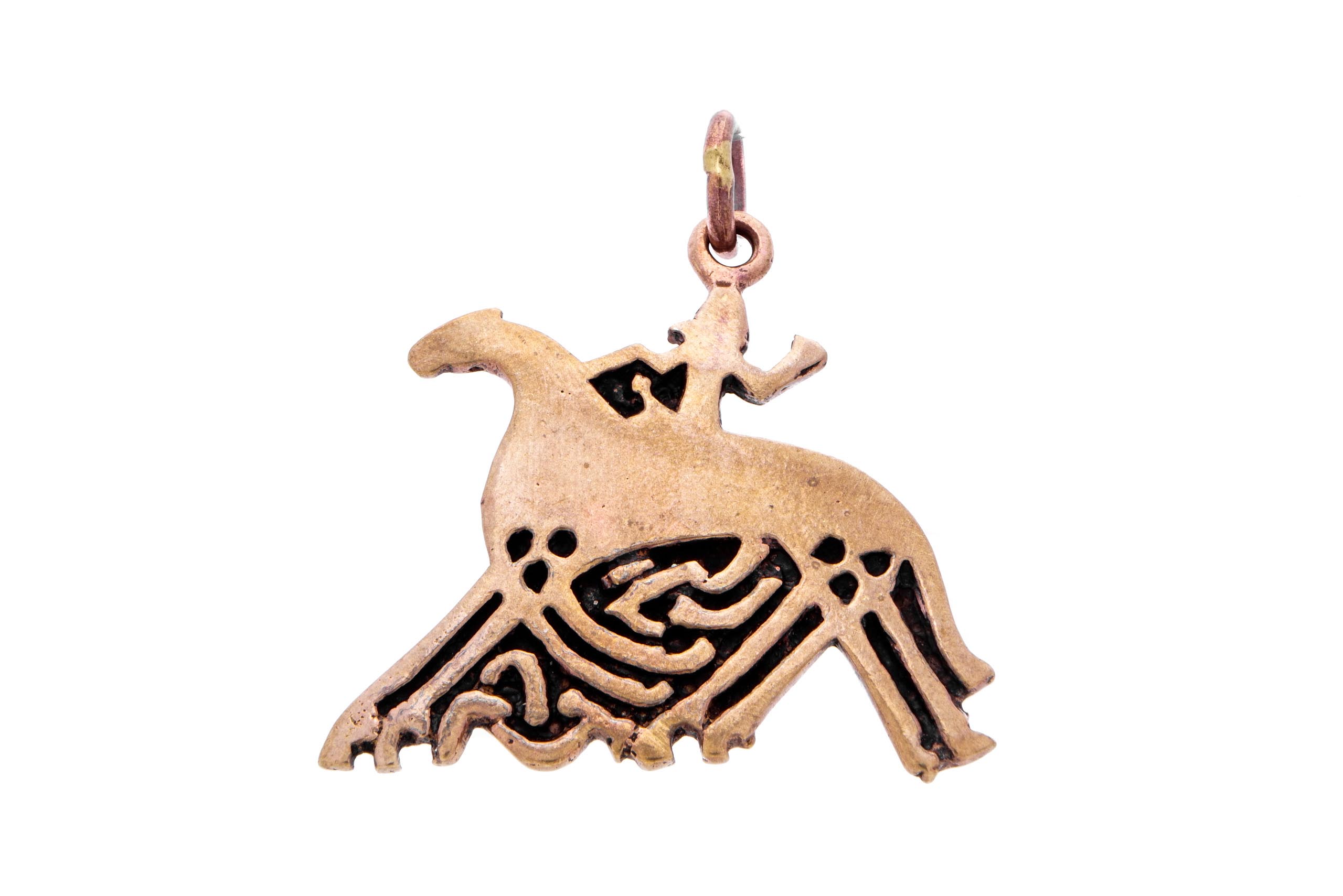 Anhänger ODIN auf SLEIPNIR 4,0 cm Bronze - avb64-2