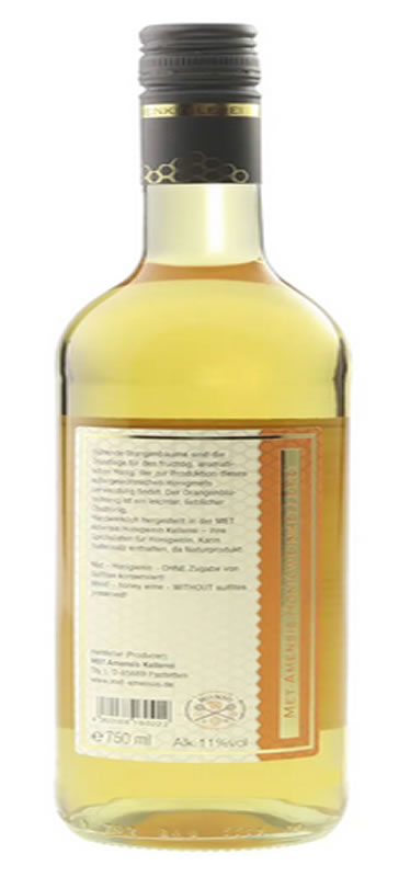 Met Orangenblüte - Honigwein aus Orangenblütenhonig, 11% vol., Flasche - 0,75l