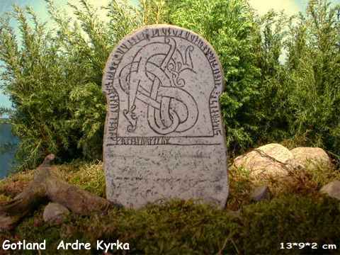 Rune stone / image stone from Ardre kyrka - Gotland, Sweden - G 111 - No.9