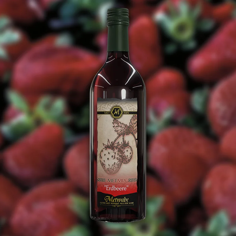 Met  -Mix - Erdbeere - 0,75 l - 6 % vol - Honigwein - Mix