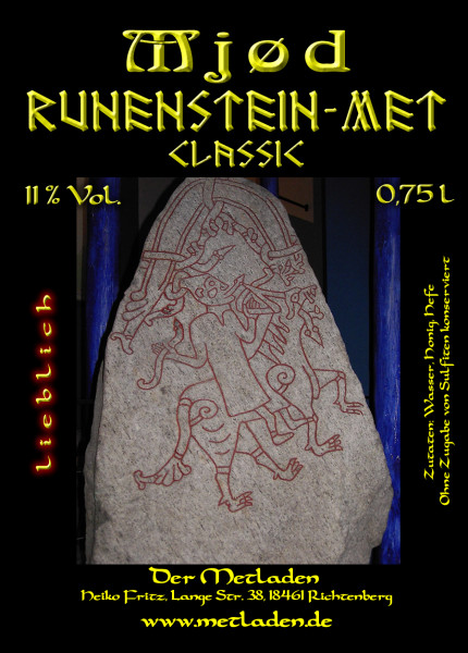 Runenstein-Met classic- lieblicher Honigwein - 0,75 l Fl. - 11 %