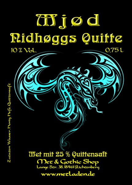 Nidhøggs Quitte in 0,75 Liter Flasche - 10 %