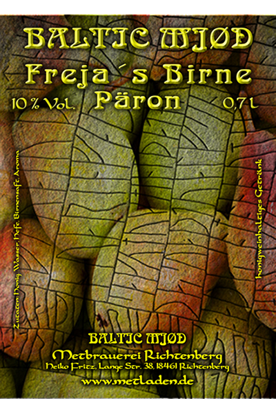 Frejas Birne, Met mit Birnen Geschmack - Baltic Mjød-0,7 l-10 %