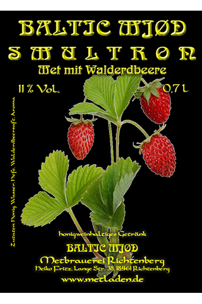 Smultron-Walderdbeere - Baltic Mjød - 0,7 Liter, 11 %