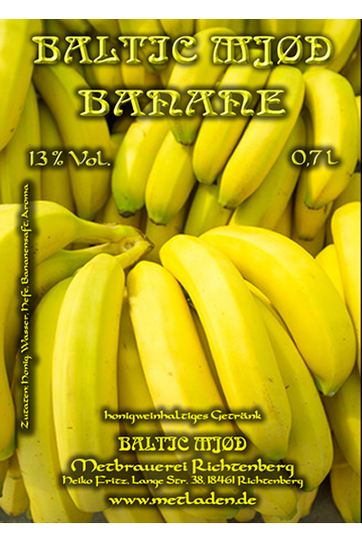 Bananen Met - Met küsst Banane - Baltic Mjød - 0,7 l