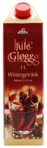 Jule Gløgg - Glögg - Scandinavian mulled wine specialty - 1 liter, 5.5%