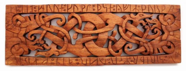 Wandrelief - Drachen mit Runen - ws252