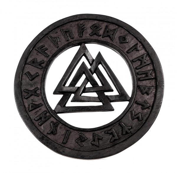 Wandrelief - VALKNUT - Ø 23 cm - Mit Runen - ws273-2