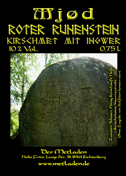Roter Runenstein - Kirschmet mit Ingwer - 0,75 l - 10 %